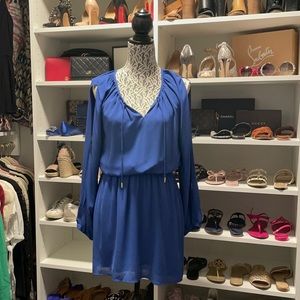 White House black market blue shift dress